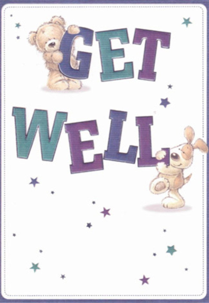 There's a sense of joyful reassurance in this get well card, embodied in the endearing illustrations of a bear and puppy playfully scattered among luminous stars. Their friendly expressions and soft contours are like a warm welcome at a local Kennington doorstep. The stars themselves are carefully rendered in blues and violets, as though carrying messages of hope across Oval's vibrant neighbourhoods. The text, big and playful in shades of indigo and aqua, anchors the card's design, conveying confidence and calm amidst uncertainty. Close attention is paid to texture: the bear's plush fur and the puppy's velvet ears look so tangible, it's as if you could reach out and offer them a comforting pat, evoking the hands-on care of Kennington Florist's daily work. Imagining this card tucked beside a fragrant bouquet ready for delivery along Kennington Lane brings the scene to life-a combined gesture that radiates cheer and genuine support. The entire image glows with an airy optimism, its lightness and warmth ideal for sharing encouragement with neighbours and friends across Kennington.